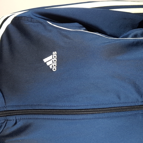 Rare color combo Adidas classic 3 stripe Zip Sweater - Picture 3 of 4